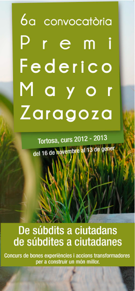 6a convocatòria Premi Federico Mayor Zaragoza